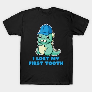 Kids I Lost My First Tooth - Cute Dinosaurs print T-Shirt